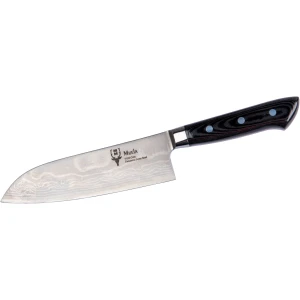 Cutit MUELA 170mm Full Tang Blade SANTOKU-17DAM.M, Damascus VG10, Black Micarta Scales