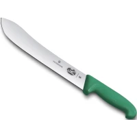 Cutit Macelar Victorinox Butcher Knife, Wide Tip Blade, Fibrox, Lama 25cm, Verde