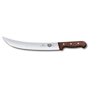 Cutit Macelar Victorinox Cime ter Knife, Lama Curbata 25cm, Lemn, Maro