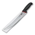 Cutit Pentru Sacrificat Victorinox Slaughter Knife, Fibrox, Dual Grip, Lama Gofrata 25cm, Curbata, Negru/Rosu