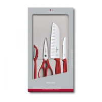 Set 4 Piese Bucatarie Victorinox Swiss Classic, Rosu