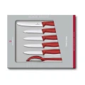 Set 6 Cutite Bucatarie Victorinox, Rosu