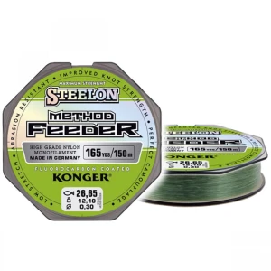 Fir Fluorocarbon Coated Konger Steelon Method Feeder Verde 0.28mm, 10.5kg, 150m