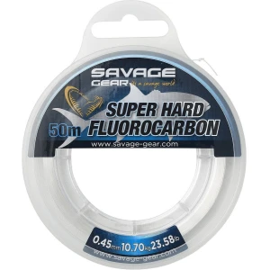 Fir Fluorocarbon SAVAGE GEAR Super Hard, Clear, 15.90kg, 0.55mm, 50m