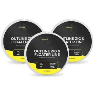 Fir Monofilament AVID Carp Outline Zig & Floater Line, 4.5kg-10lbs, 0.26mm, 100m