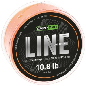 Fir Monofilament CARP PRO Fluorocarbon Coated, Fluo Orange, 0.286mm, 1000m