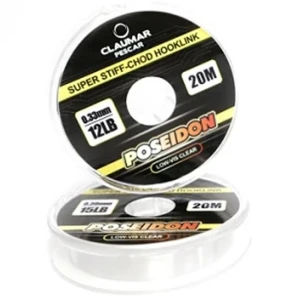 Fir Monofilament pentru Monturi CLAUMAR Poseidon Super Stiff Clear, 20m, 0.40mm, 18lbs/8.17kg