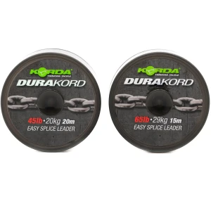 Leadcore KORDA Leader Durakord Dyneema, Camo, 45lbs/20.40kg, 20m