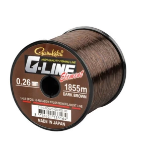 FIR MONOFILAMENT GAMAKATSU G-LINE ELEMENT DARK BROWN 028MM/6KG/1490M