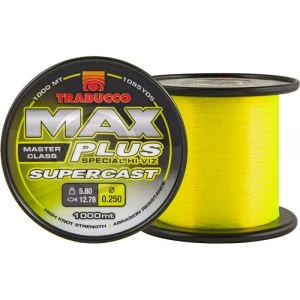FIR MONOFILAMENT TRABUCCO MAX PLUS SUPERCAST FLUO YELLOW 1000M 0.28mm 15.10kg FIR MONOFILAMENT TRABUCCO MAX PLUS SUPERCAST FLUO YELLOW 1000M 0.28mm 15.10kg