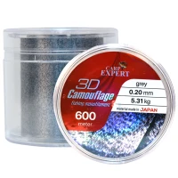 Fir Monofilament CARP EXPERT Neo 3D Camouflage Mono Line Gray-Black, 0.30mm, 12.19kg, 600m
