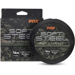 Fir Monofilament Fox Soft Steel Fleck, Camo, 7.3kg, 16lbs, 0.33mm, 1000m Fir Monofilament Fox Soft Steel Fleck, Camo, 7.3kg, 16lbs, 0.33mm, 1000m