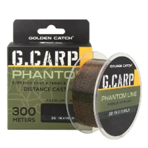Fir Monofilament GOLDEN CATCH G Carp Phantom 3D Invisible, 0.28mm, 300m