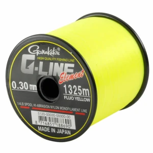 Fir Monofilament Gamakatsu G-Line Element Yellow 0.26mm/1820m/4.8kg