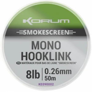 Fir Monofilament KORUM SmokeScreen Mono Hooklink, 4.53kg-10lbs, 0.28mm, 50m