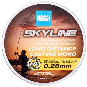 Fir Monofilament Nash Extra Skyline Mono, UV Yellow, 3.62kg, 8lbs, 0.26mm, 1000m Fir Monofilament Nash Extra Skyline Mono, UV Yellow, 3.62kg, 8lbs, 0.26mm, 1000m