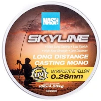 Fir Monofilament Nash Extra Skyline Mono, UV Yellow, 5.44kg, 12lbs, 0.30mm, 1000m Fir Monofilament Nash Extra Skyline Mono, UV Yellow, 5.44kg, 12lbs, 0.30mm, 1000m