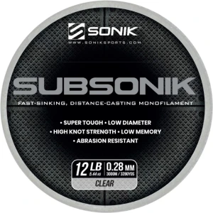 Fir Monofilament SONIK Subsonik Clear, 3000m, 6.80kg, 0.31mm