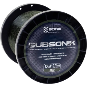 Fir Monofilament SONIK Subsonik Green, 3000m, 11.33kg, 0.41mm