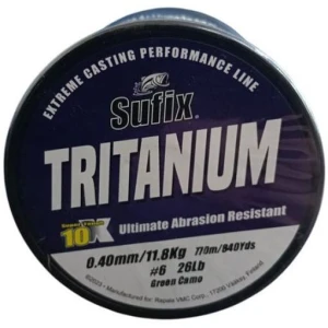 Fir Monofilament Sufix Tritanium, Camo Green, 8.20kg-18lbs, 0.33mm, 1095m Fir Monofilament Sufix Tritanium, Camo Green, 8.20kg-18lbs, 0.33mm, 1095m
