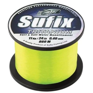 Fir Monofilament Sufix Tritanium, Neon Chartreuse, 11.80kg-26lbs, 0.40mm, 770m Fir Monofilament Sufix Tritanium, Neon Chartreuse, 11.80kg-26lbs, 0.40mm, 770m
