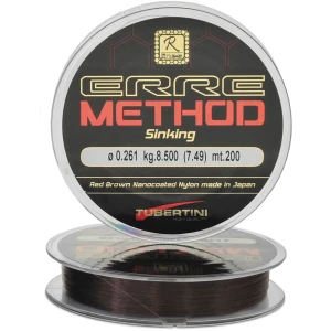 Fir Monofilament TUBERTINI Erre Method Red Brown Sinking, 4.5kg, 0.203mm, 200m Fir Monofilament TUBERTINI Erre Method Red Brown Sinking, 4.5kg, 0.203mm, 200m