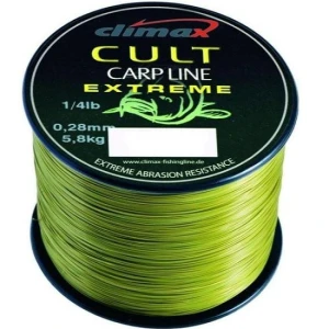 Fir monofilament Climax CULT CRAP EXTREME 1000m 0.28mm 5.80kg Matt Olive Fir monofilament Climax CULT CRAP EXTREME 1000m 0.28mm 5.80kg Matt Olive