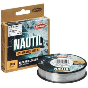 Fir Monofilament Conic BERKLEY Nautil Surf Tapered, Clear, 200m, 0.23mm-0.57mm, 3.2-16.1kg