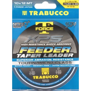 Fir TRABUCCO T-Force Xps Feeder Taper Leader, 0.203-0.309mm, 10x12m, 5.300Kg