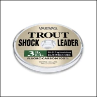 FIR MONOFILAMENT VARIVAS TROUT SHOCKLEADER FLUOROCARBON 30M 0.205MM 6LB