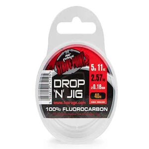 Fir Fluorocarbon Fox Rage Strike Point Drop N Jig Clear 13.84lb/6.28kg, 0.30mm, 40m  Fir Fluorocarbon Fox Rage Strike Point Drop N Jig Clear 13.84lb/6.28kg, 0.30mm, 40m