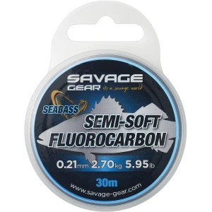 Fir Fluorocarbon SAVAGE GEAR Semi Soft Sea Bass Clear, 6.72kg, 0.35mm, 30m