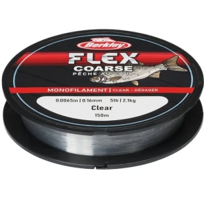 Fir Monofilament BERKLEY Flex Course, Clear, 150m, 0.18mm, 2.55kg