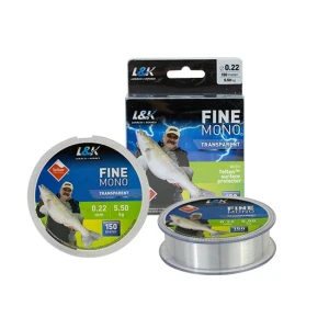 Fir Monofilament L&K Fine Mono Transparent 0.25mm 150m 6.8kg Fir Monofilament L&K Fine Mono Transparent 0.25mm 150m 6.8kg