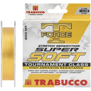 Fir Monofilament TRABUCCO T Force Super Soft, Gold, 200m, 0.185mm, 4.60kg Fir Monofilament TRABUCCO T Force Super Soft, Gold, 200m, 0.185mm, 4.60kg