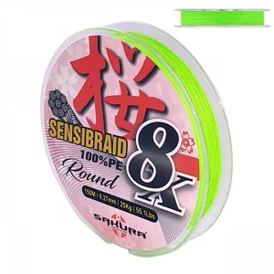 Fir Sakura Sensibraid 8X 0.08mm 150m Chartreuse Fir Sakura Sensibraid 8X 0.08mm 150m Chartreuse