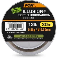 Fir Fox Edges Illusion Soft Fluorocarbon Hooklink, Naturals Green, 12lbs-5.5kg, 0.30mm, 30m