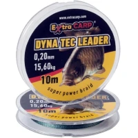 Fir Textil EXTRA CARP Dyna Tec Leader, Green, 10m, 0.18mm, 13.50kg