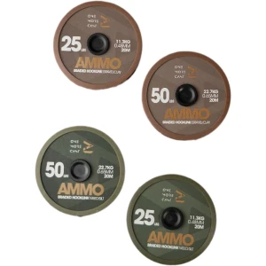 Fir Textil ONE MORE CAST Tackle Ammo Camo Braided Hooklink, Gravel-Silt, 50lbs-22.70kg , 20m