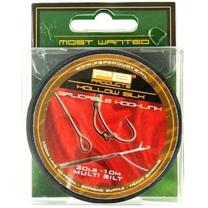 Fir Textil PB PRODUCTS Hollow Silk Spliceable Hooklink, Multi Silt, 30lbs, 10m