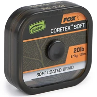 Fir Textil cu Camasa Fox Naturals Coretex Soft, Verde Inchis, 20m, 20lb/9.1kg Fir Textil cu Camasa Fox Naturals Coretex Soft, Verde Inchis, 20m, 20lb/9.1kg