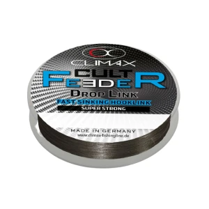 FIR TEXTIL CLIMAX CULT FAST SINKING FEEDER DROPLINK 10M DARK GREY 0.15mm 7.5kg