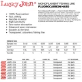 Fir Fluorocarbon Lucky John Hard Transparent 30m 0.23mm 4.15kg Fir Fluorocarbon Lucky John Hard Transparent 30m 0.23mm 4.15kg