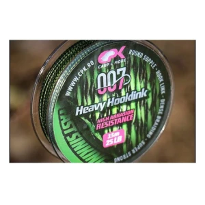 Fir textil CPK Heavy Hooklink Green/Black 35lb/15m