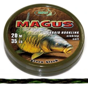 KATRAN Braided hook links MAGUS 35Lb 20 M/35Lb/20 M/green black