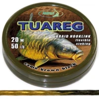 KATRAN Braided hook links TUAREG 50Lb 20 M/50Lb/20 M/camo brown black