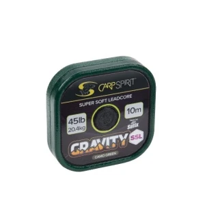 LEADCORE CARP SPIRIT GRAVITY SUPER SUPPLE LEAD CORE 45LB 10MT 20.4KG CAMO GREEN