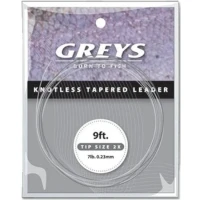 Fir Inaintas Conic Copolymer GREYS Greylon Knotless Tapered Leaders, 0.13mm, 2.7m