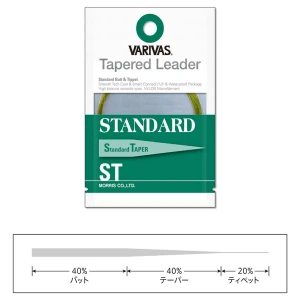 Inaintas Conic Fly Leader Varivas Tapered Sandard Taper 7X, 12ft/3.66m, 0.104mm-0.48mm