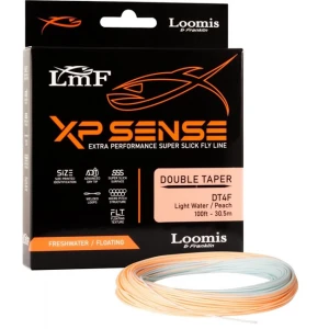 SNUR LMF XP SENSE FLY LINE-DOUBLE TAPER DT5F / FT100-30.5m / LIGHT WATER / PEACH